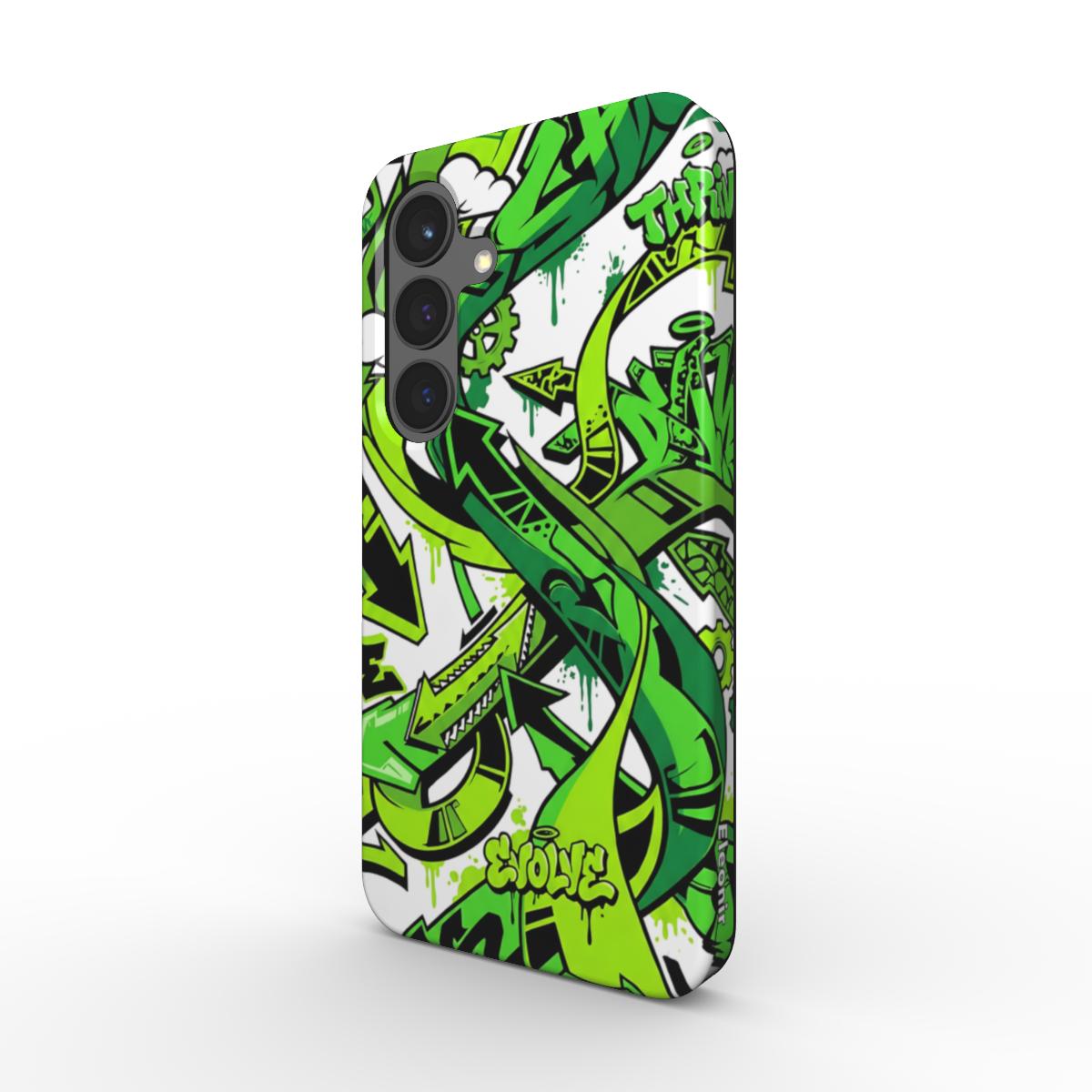 Green Modern Graffiti Magnetic Tough Phone Case