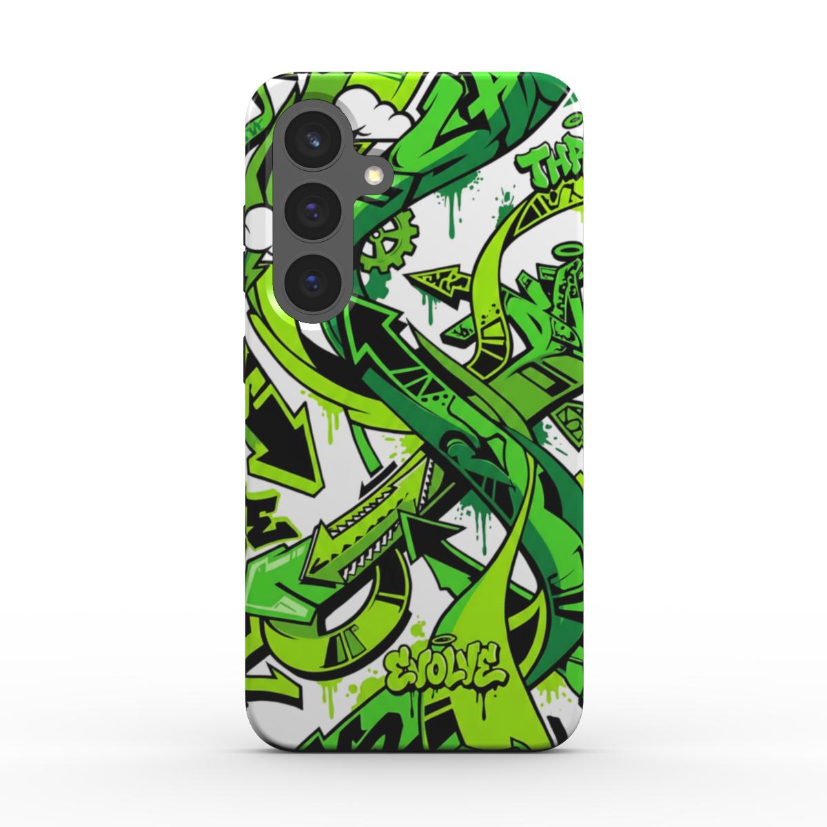 Green Modern Graffiti Magnetic Tough Phone Case