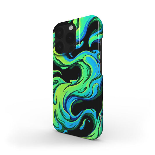 Black-Green Abstract Snap iPhone Case