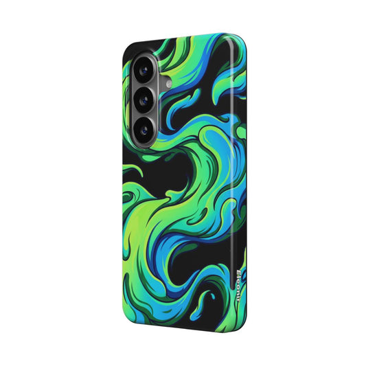 Black-Green Abstract Magnetic Tough Phone Case