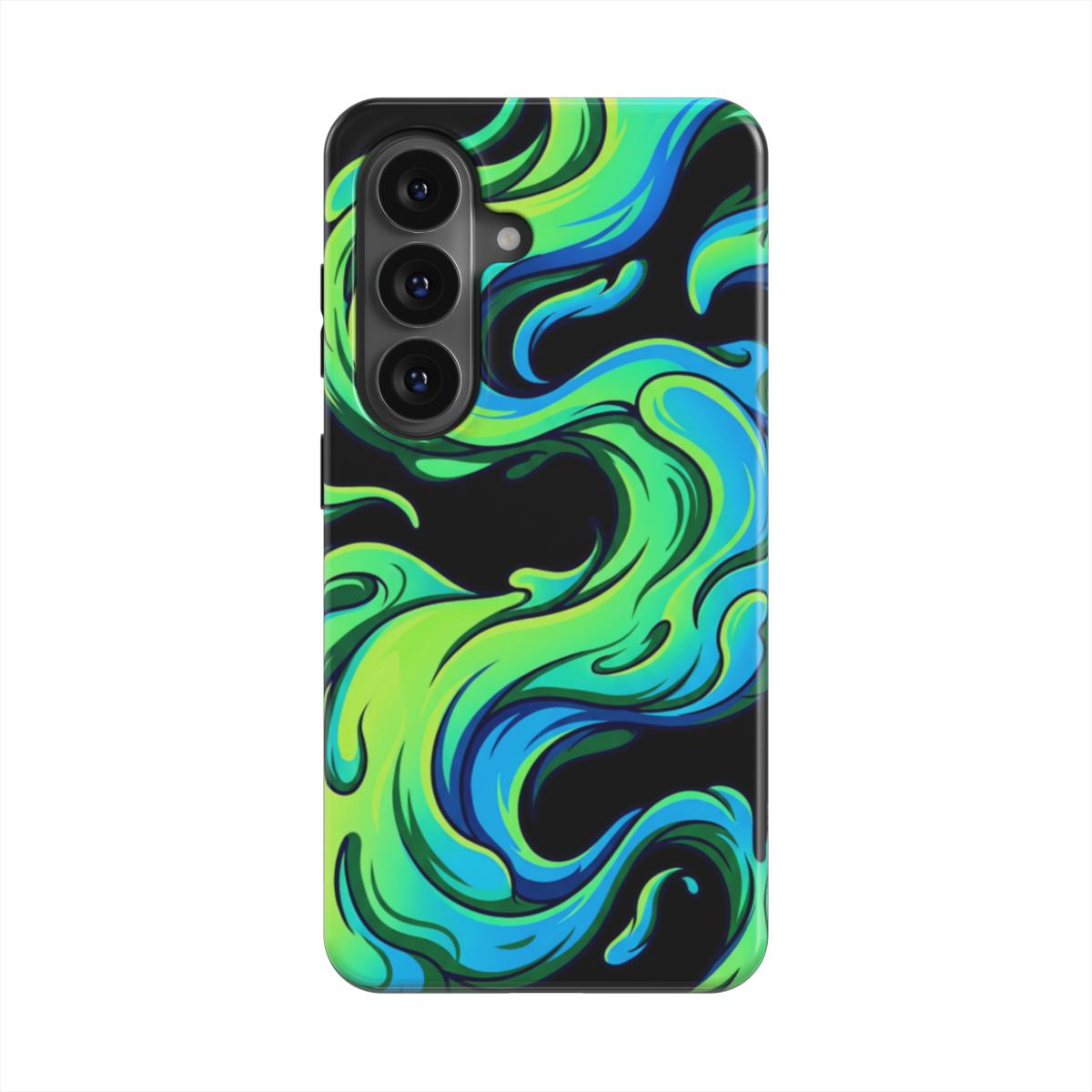 Black-Green Abstract Magnetic Tough Phone Case